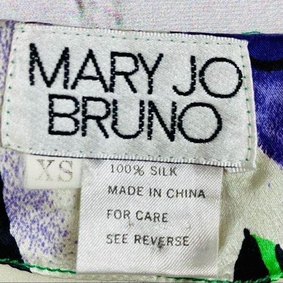 VTG 80s Mary Jo Bruno Tropical Hawaiian Aloha Silk Shirt Dress - Picture 10 of 11